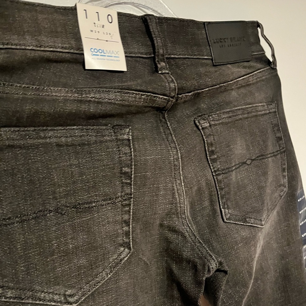 NWT Lucky Brand Slim Fit Coolmax Dark/ black wash denim W29 L30 - Picture 9 of 14